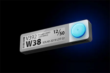 「Newton LED Picking ESL」：LED搭載のプッシュボタンが特徴的な電子ラベル
